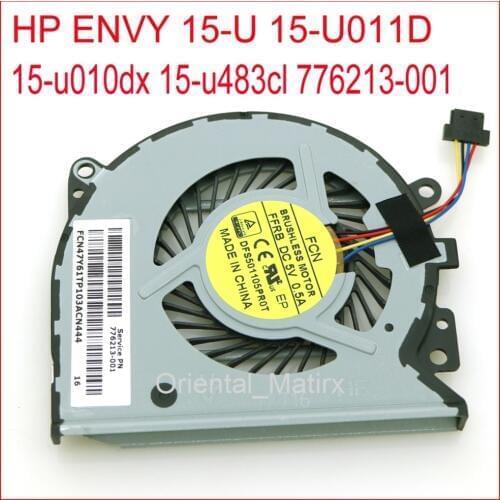 Free Shipping NEW DFS501105PR0T DC5V 0.5A 4Pin For HP ENVY 15-U 15-U011D 15-u010dx 15-u483cl 776213-001 CPU Cooler Cooling Fan
