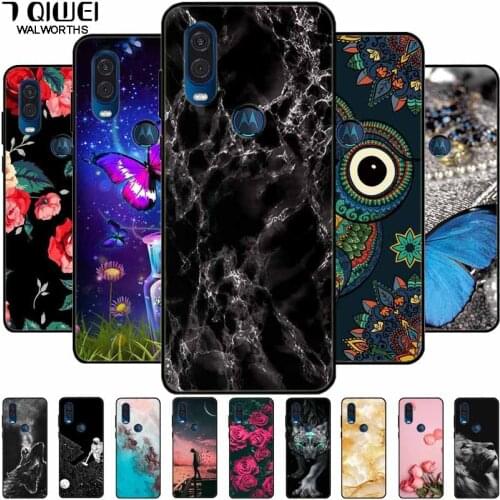 For Moto One Vision / E7 Power Case Silicone Soft TPU Phone Cases for Motorola Moto One Action / One Hyper Back Cover Capas Cute