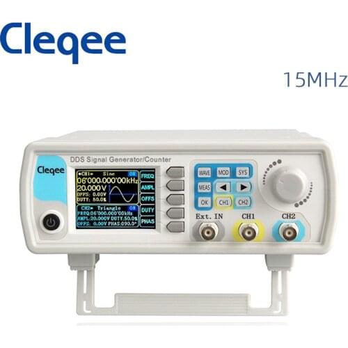 Cleqee JDS6600 15MHZ Dual-channel DDS Signal Generator Arbitrary Waveform Frequency Meter Digital Control 2 channel Counter
