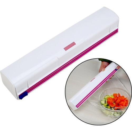 Kitchen Tool Plastic Food Wrap Cling Film Dispenser Aluminum Foil Wax Paper Cutter Cutting Box Non-Toxic And Environmentally