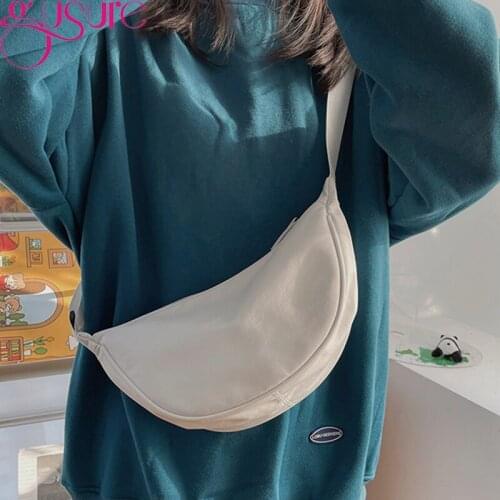 Gusure Women Casual Crossbody Bag Summer High Quality Nylon Simple Shoulder Hobo Bags Fashion Dumplings Chest Totes Purse Bolsas