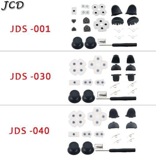 JCD for Dualshock 4 PS4 PRO Slim Controller L1 R1 L2 R2 Trigger Buttons Analog Stick + Conductive Rubber Button Repair Parts