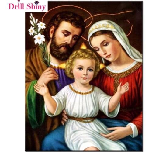 5D Holy Family Picture hand pasted FULL DIY diamond painting embroidery cross stitch diamond mosaic pattern home decor canvas