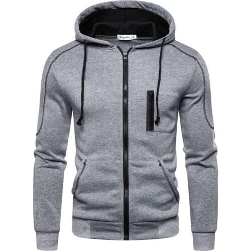 New Mens Jackets Hooded Coats Casual Zip Up Fleece Sweatshirt Outwear Male Fashion Tracksuit Oversized Hoodies Streetwear Tops