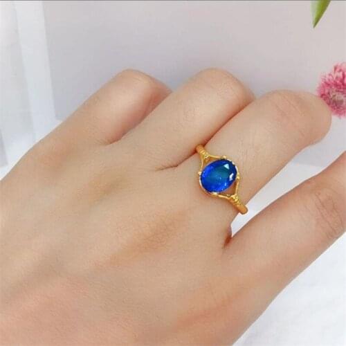 MFY Fashion 3 Color Oval Open Ring For Women Wedding Engagement Party Jewelry Female Copper Adjustable Hand Accessories