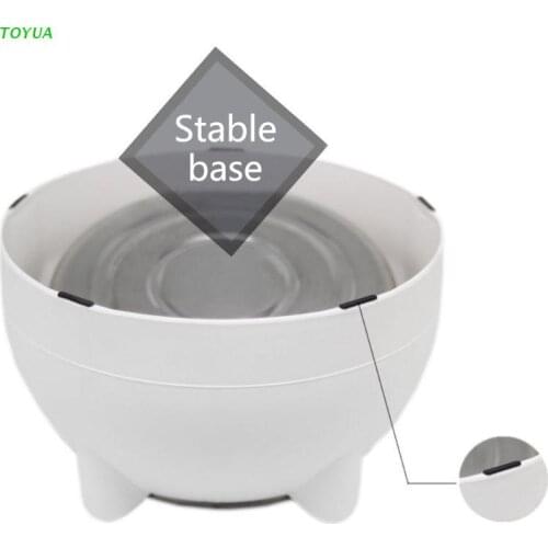1XCC Cute Cat and Dog Bowl Protection Cervical Vertebra 15 Degree Oblique Mouth Pet Stainless Steel Food Bowls