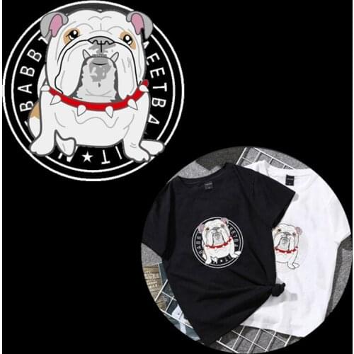 Cute Dog Patches Heat Transfer Iron On Patch A-level Washable Clothes Stickers Easy Print By Household Irons Appliques