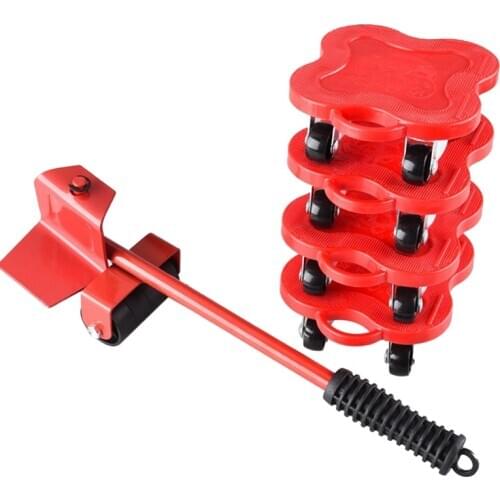 5-In-1 Mobile Furniture Lifting Tool Furniture Lifter Mobile Device Equipment Labor-Saving Crowbar Hand Tool Set