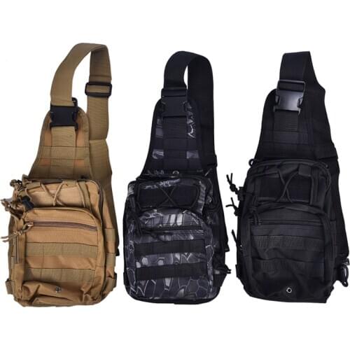 Men Backpack Molle Tactical Sling Chest Bag Assault Pack Messenger Shoulder Bag