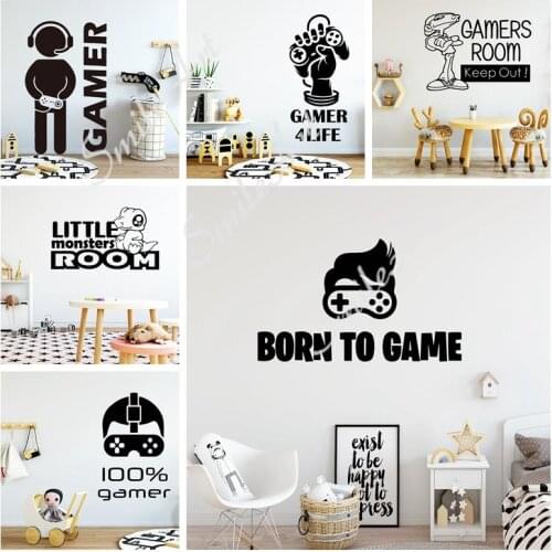 Cartoon game room Wall Sticker Pvc Removable For Kids Rooms Diy Home Decoration Waterproof Wall Art Decal