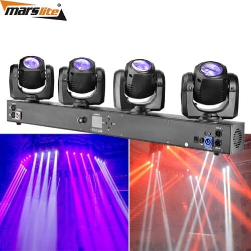 2019 New Style 4 heads 32w rgbw beam spot 4 in 1 moving head dj bar light for stage lighting