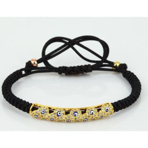 New style evil eye bracelets for women pulseira brand evil eyes zircon braiding macrame men bracelet ZSB-197