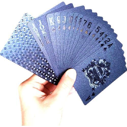 Black Poker Deck Plastic Playing Cards Board Games Speelkaarten Plastic Cards