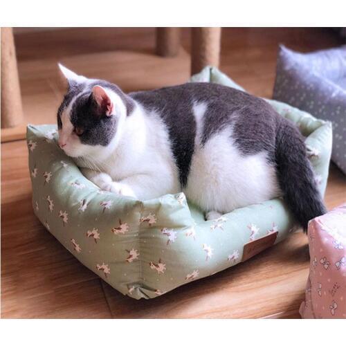 Warm Paw Design Pet Dog Bed Velvet Indoor Dog House Soft Sofa Cat Nest Dog Baskets Fall Winter Kennel For Cat Puppy Small Dogs