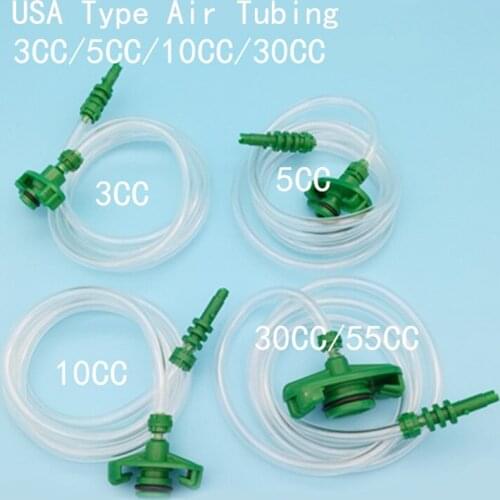 100cm Transpatent Plastic USA Type Air Tubing 3CC 5CC 10CC 30CC Glue Dispenser Syringe Adapter Connector