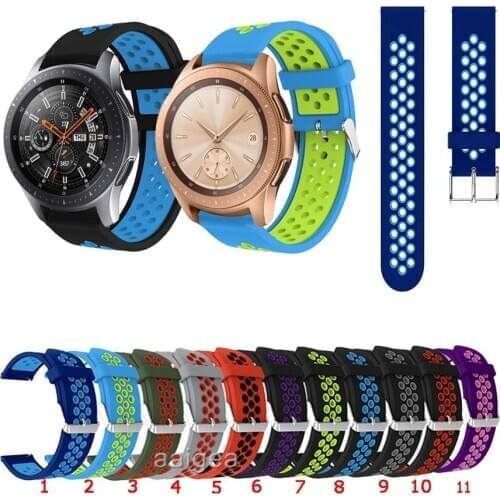 20mm 22mm Soft Silicone Band Sport Replacement Strap for Samsung Galaxy Watch 42mm 46mm for Samsung Galaxy Watch3 41mm 45mm Band