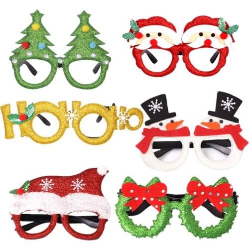 Christmas Decorative Glasses 2021 Christmas Tree Shaped Eyewear Cosplay Tools Festival Decorations for Women Men Party Props