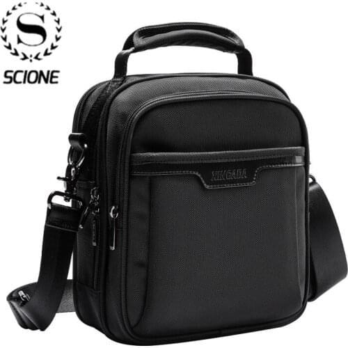 Scione Men Shoulder Bag Casual Messenger Bags Waterproof Man Purse Oxford Zipper Crossbody Bag Dropshipping
