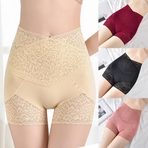 High Waist Safety Short Pants Boyshort Panties Boxer Shorts Under Skirt Seamless Lace Underwear Sensual Lingerie Cotton Crotch