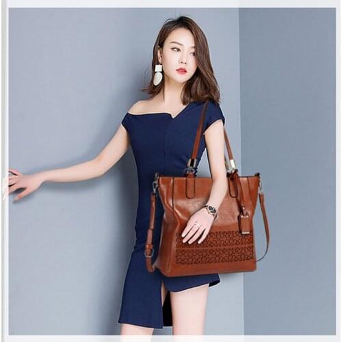 Pu Single Shoulder Slant Bag Designer European American Hollow Luxury Womens Bag Large Capacity Fashion Elegant Handbags