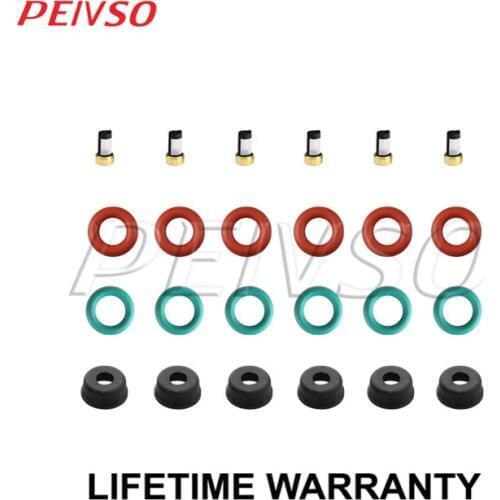 For Mazda V6 3.0 Fuel Injector Service Repair Kit Orings Filters Pintle Caps