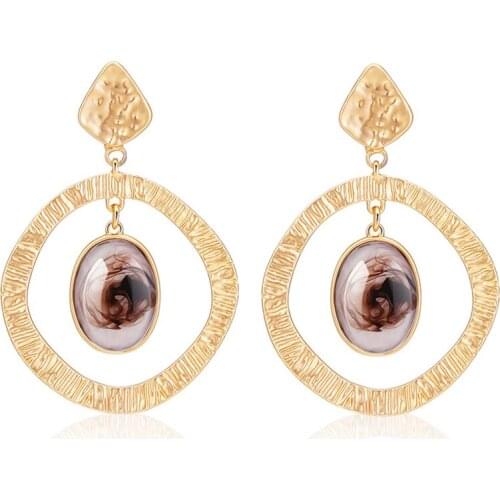 2021 Korean Statement Geometric Tassel Dangle Drop Earrings For Women Earrings Fashion Jewelry Oorbellen Brincos