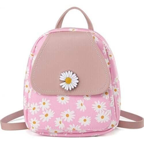 Fashion Summer Daisy Backpack Women Mini Backpack Single Shoulder Messenger Bag Mochila Feminina School Bags For Teenage Girls