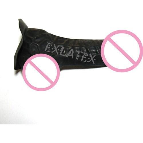 Latex Panties Erotic Underwear Mens Latex Rubber Cock and Ball Sheath Anatomical with Edge For gluing