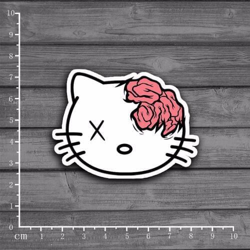 Zombie Kitty Scrapbooking Stationery Graffiti Sticker Decor For Ablum Diary Scrapbookin Laptop New School Supplies[Single]