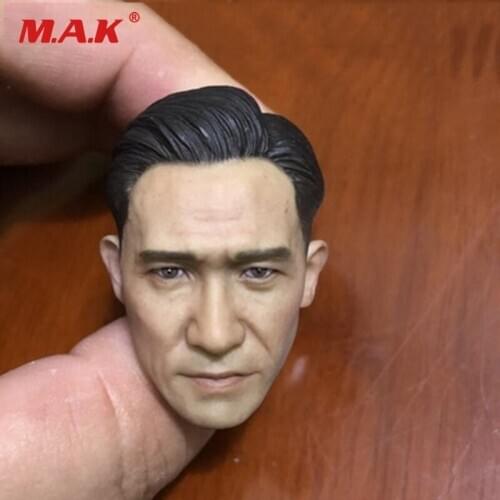 1/6 soldier Liang CY head carving model PVC inner plug stuck to death fit 12' male figure action in stock