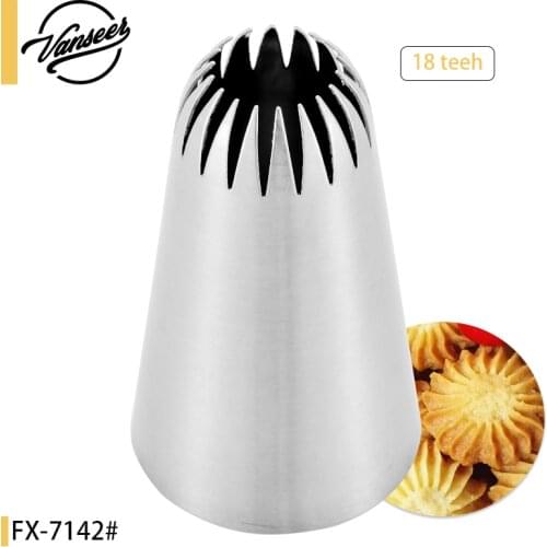1PCS #7142 Stainless Steel Nozzle DIY Cake Decorating Tip Set Mouth Icing Piping Cream Cookie Baking Decor Tools Manga Pastelera