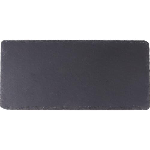 1 Pc Natural Slate Plate Barbecue Tray Restaurant Steak Sushi Display Dish Black Slabstone Barbecue Pan (Rectangle)