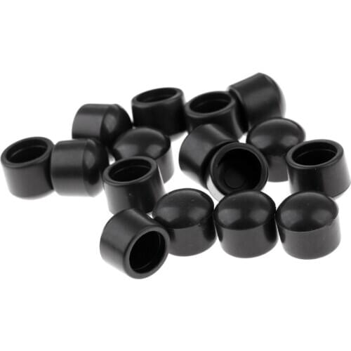 16Pcs Table Football Foosball Rod Cover End Cap Accessory Black