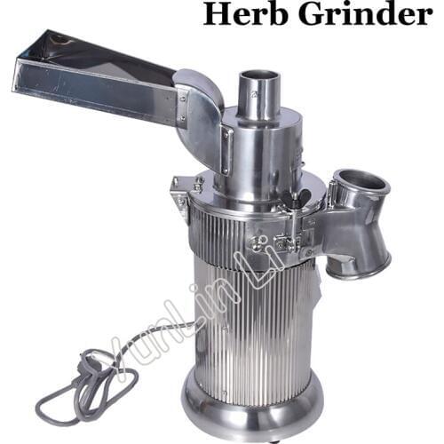 220v/110v Grinder Automatic Hammer Continuous Mill Herb Grinder mincers Capacity 20kg/h Rotate Speed 25000r/min