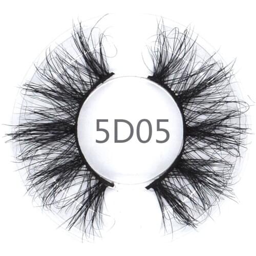 25 mm Mink Eyelashes Dramatic Long Mink Lashes Makeup Full Strip Lashes 25mm False Eyelashes 3D Mink Eyelashes Reusable 5D05