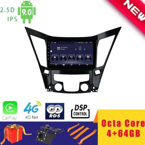 9" Android 10.0 Car Multimedia Player Stereo for Hyundai Sonata i40 i45 2011-2015 Unit Octa Core DSP 2.5D+IPS 4G Carplay