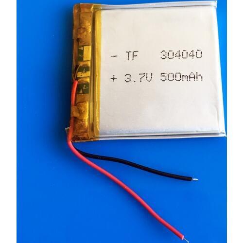 3.7V 500mAh 304040 lipo polymer lithium Rechargeable lion battery for MP3 MP4 GPS DVD bluetooth recorder headset e-book camera