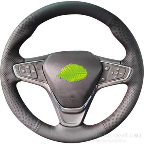 Alcantara For Chevrolet Malibu XL Equinox steering wheel cover hand-stitch 2017-2021 2018 2019 2020 Car Accessories Interior