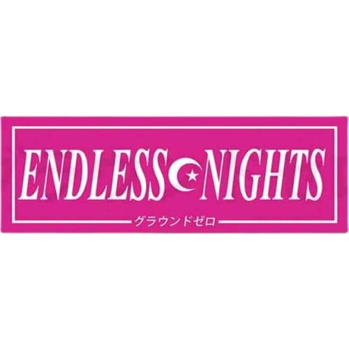 Auto Exterior Decorate Car Window Rear Windshield Motocross Helmet Sticker Decals for JDM ENDLESS NIGHTS