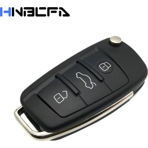 Audi Q7 A3 A4 A6 A6L A8 TT 2008 2009 2010 2011Uncut Blade Case Replacement 3 Buttons Remote Car Key Shell Cover
