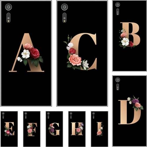 For Sony Xperia XZ F8331 F8332 XR XZS Case Cute Lovely Cartoon Pattern Flowers Black Letters Back Cover