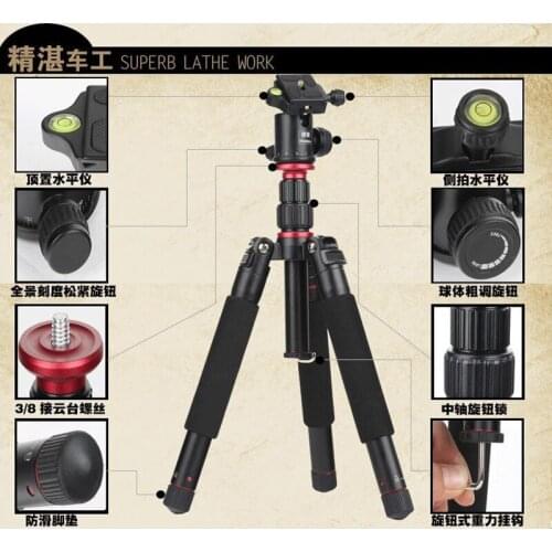DHL Professional Magnesium Aluminium NB-238 Tripod & Monopod Pro For DSLR Camera / Portable Traveling Tripod fold only 29cm