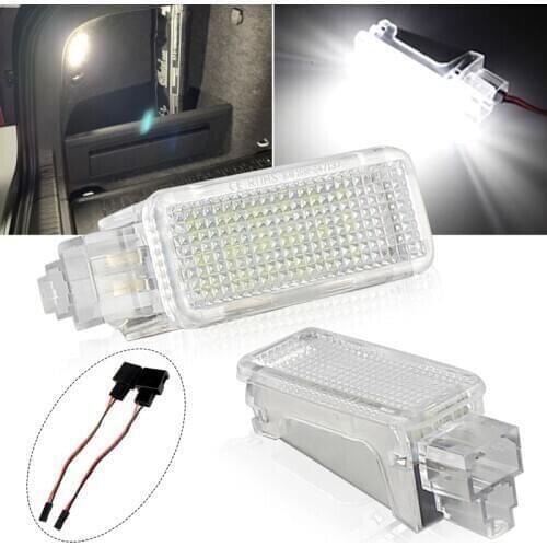 2Pcs LED Interior Lamp Door Courtesy Trunk Boot Footwell Glove Box Light For VW SKODA Fabia Octavia Roomster Superb Rapid Kodiaq