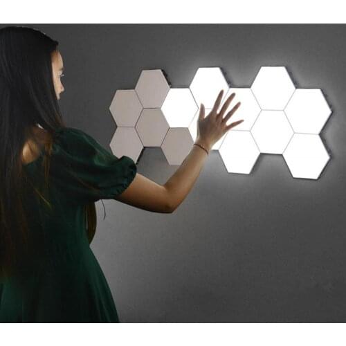 Quantum Light helios Touch Sensitive Sensor LED Panel Light Modular Hexagonal Magnetic Lights DIY Creative Wall lamp painel LED