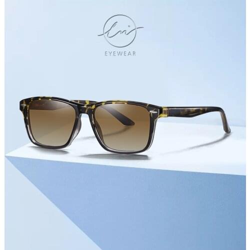 LM Rectangle Ultra Light TR90 Sunglasses Men Polarized Gradient TAC Lens Driving Travel Fishing Classic Sun Glasses Women UV400