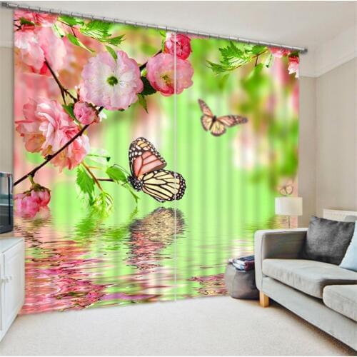 Customized Tiger pattern Luxury 3D Blackout Window Curtain Drapes For Living room Bed room Hotel Wall Tapestry Cortinas