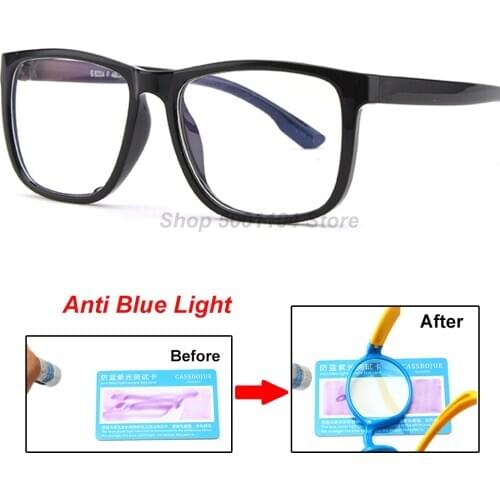 S822 Blue Light Kids Glasses Optical Frame Boy Girls Computer Transparent Blocking Anti Reflective Children Eyeglasses UV