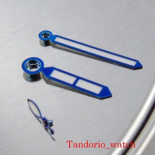 Blue Watch Hands Needles For ETA 6497 6498 ST3600 Hands Winding Movement Green Luminous