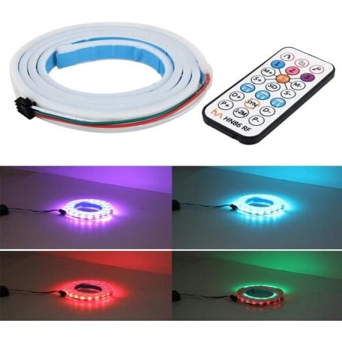 1.2m 12V Car Color Changeable /Double Flow Type 36 LED Car Tailgate Strip Waterproof Brake Driving Turn Signal Light