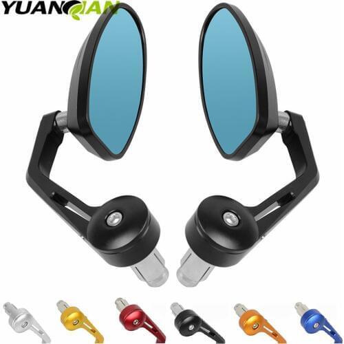 Universal Motorcycle Bar End Rearview Mirrors 7/8" 22mm for Kawasaki NINJA 250R Z125 NINJA 300r ZX6R/636 ZX10R Z750R z800 z1000